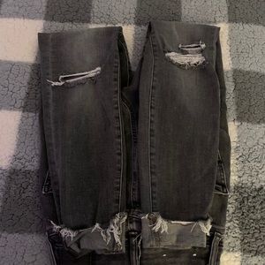 American Eagle Black-Washed Ripped Jeans